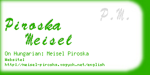 piroska meisel business card